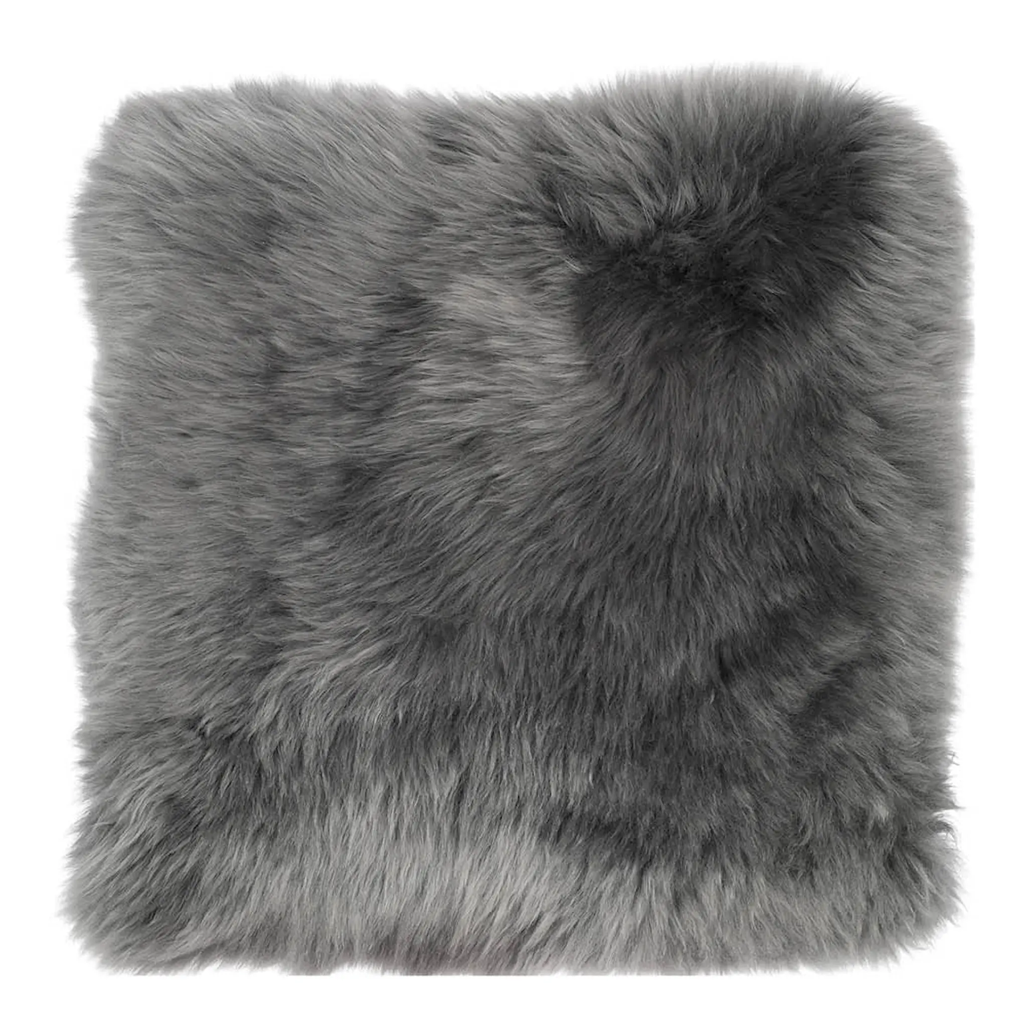 Natures Collection Sittdyna New Zealand fårskinn lång ull 40x40 cm steel