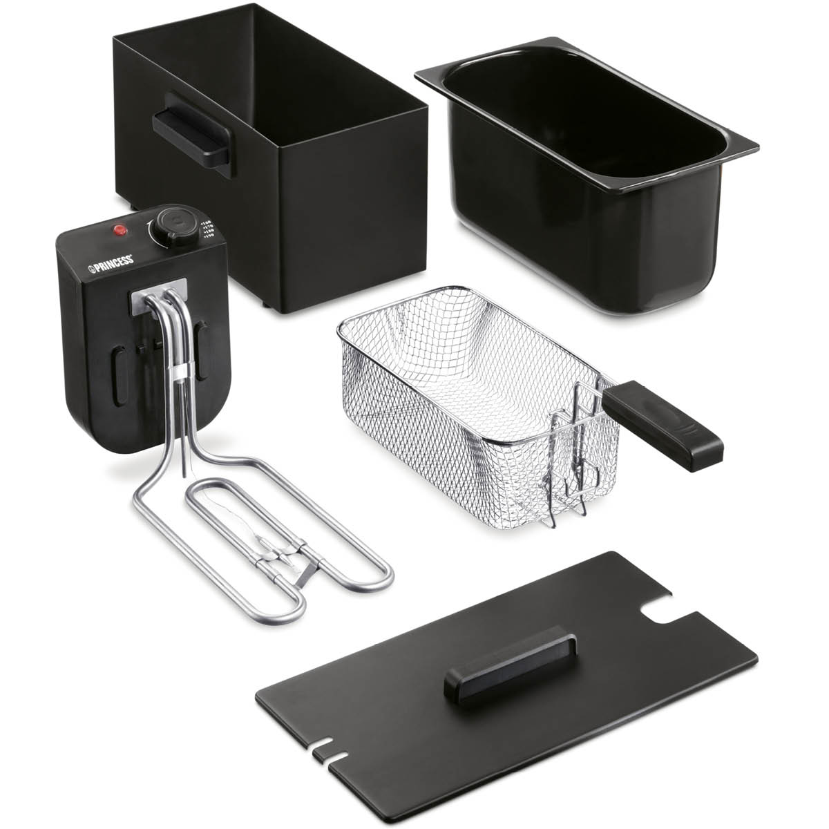 PRINCESS Fritös 182727 3L 2000W svart rostfritt stål
