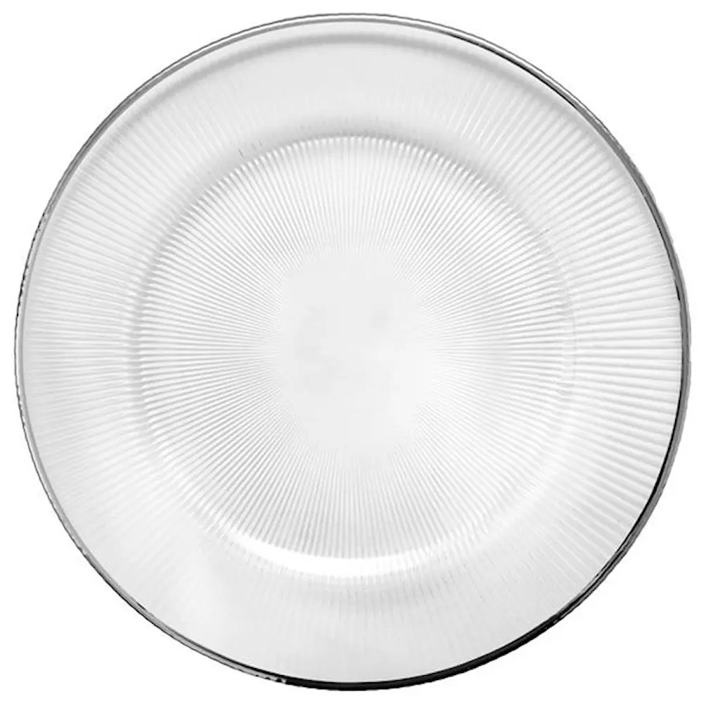 Plisse Lautanen 33 cm Kirkas/Hopea