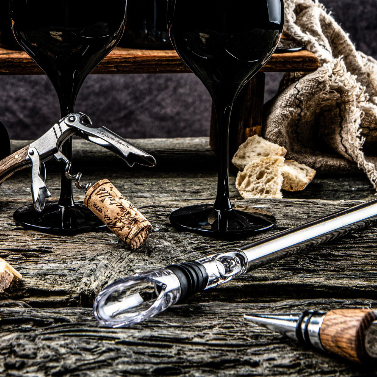 Laguiole Style de Vie Korketrekker set oak