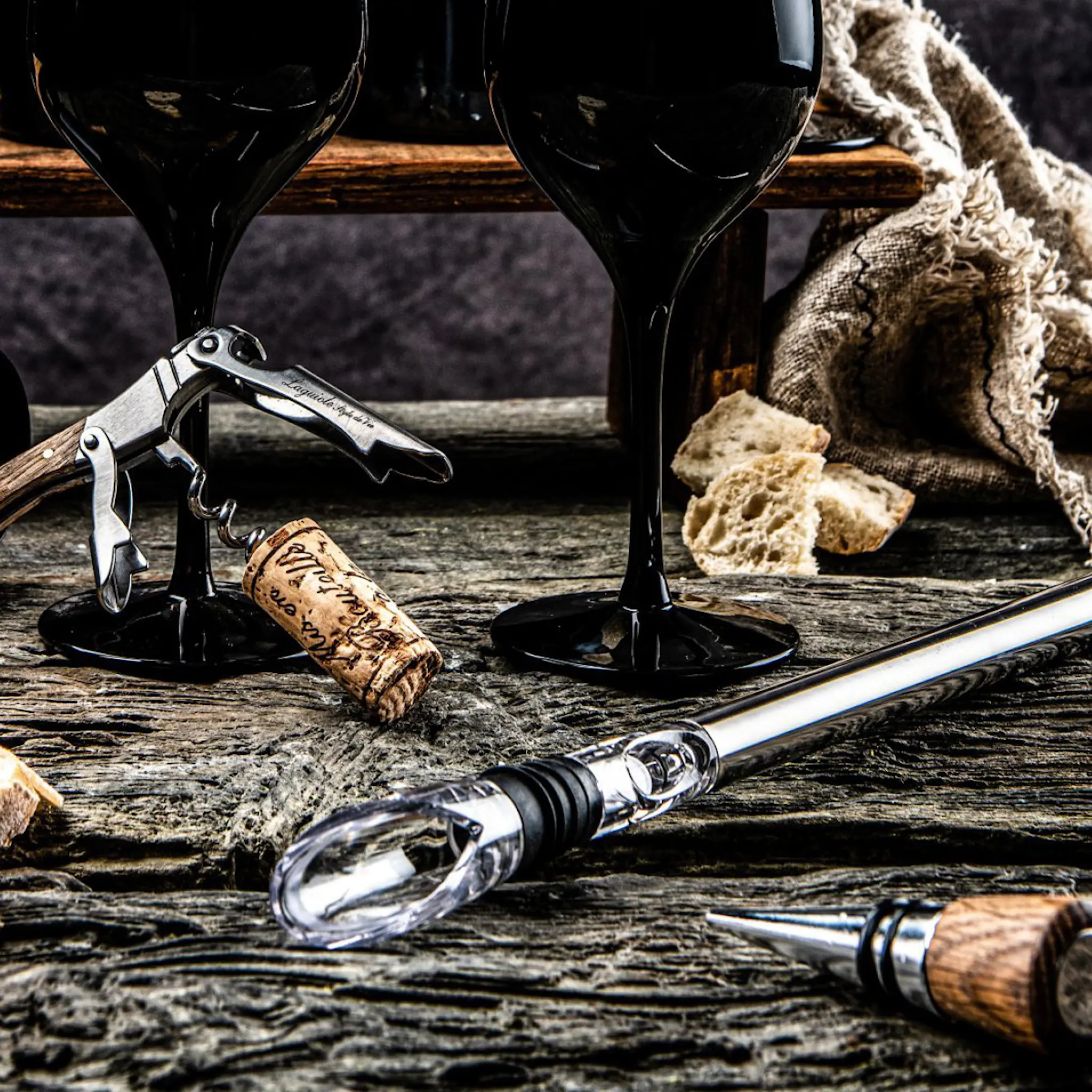 Laguiole Style de Vie Korkkiruuvisetti Tammi