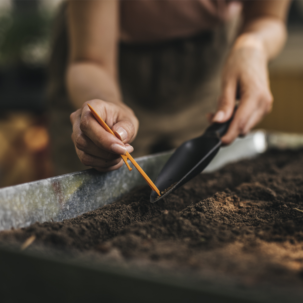 Fiskars Solid frøspade svart