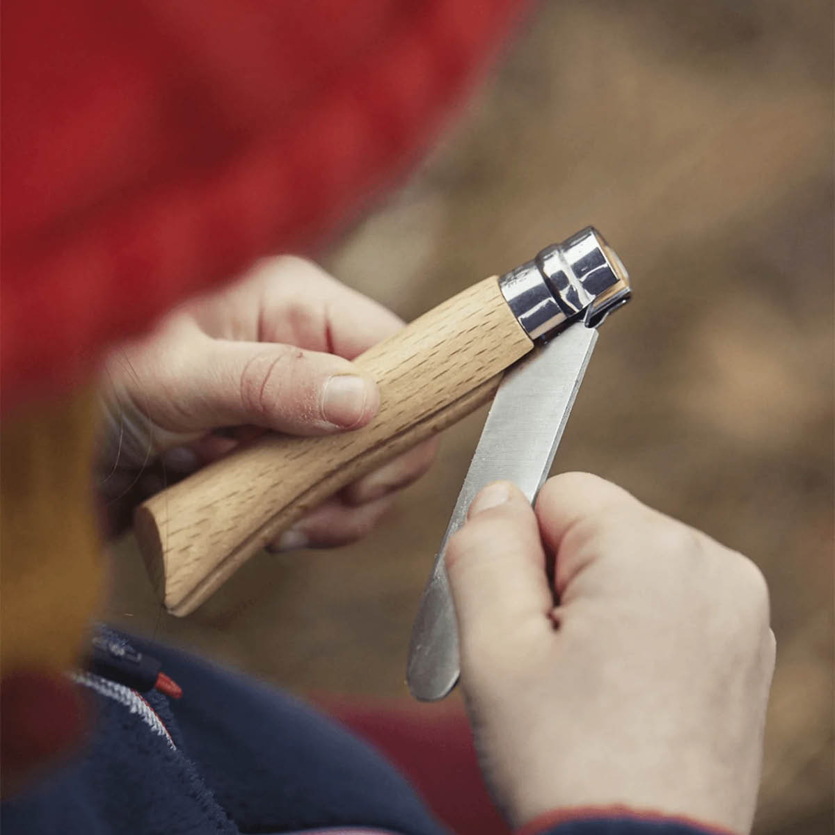 Opinel My First Opinel fällkniv barn med bältesfodral 8 cm bok