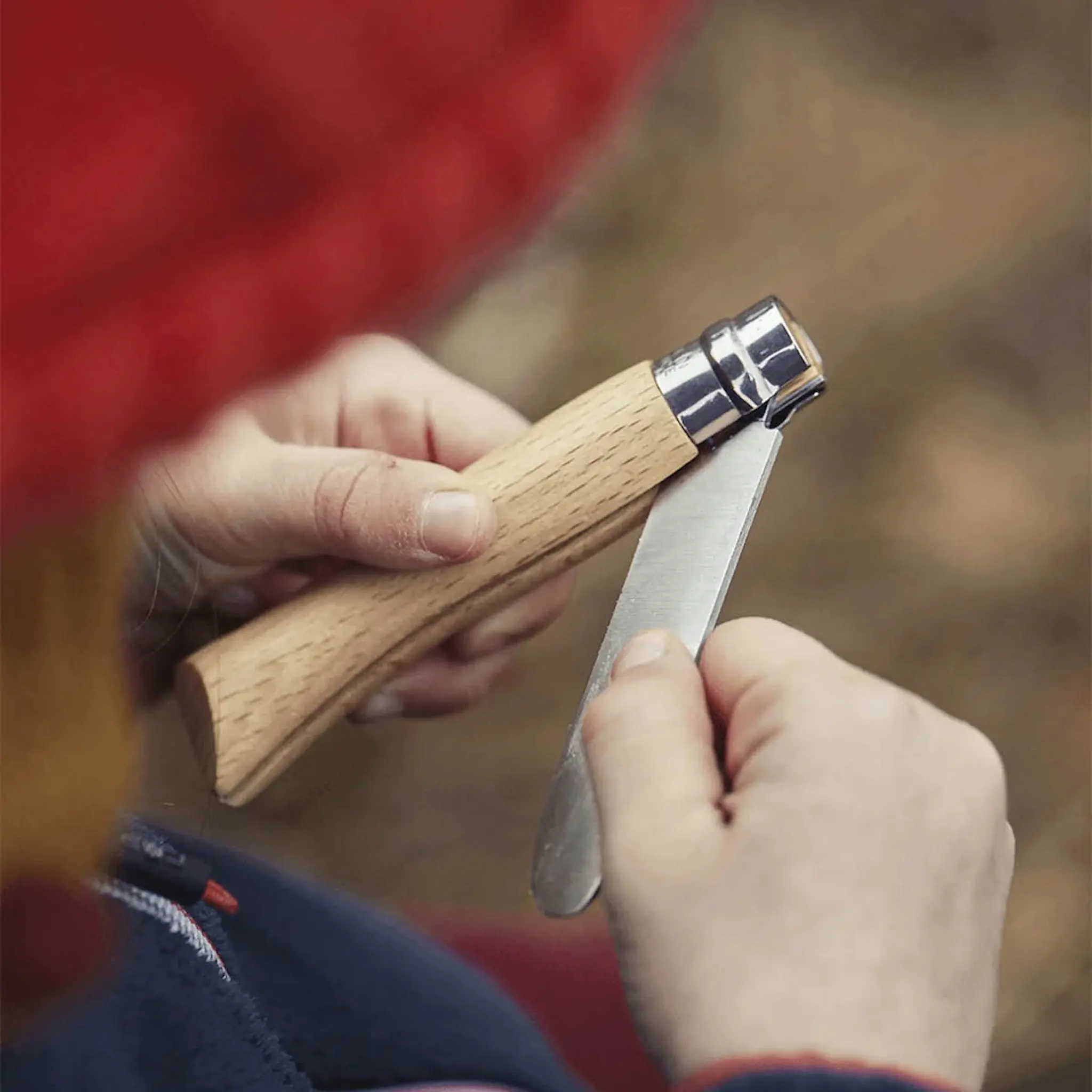 Opinel My First Opinel fällkniv barn med bältesfodral 8 cm bok