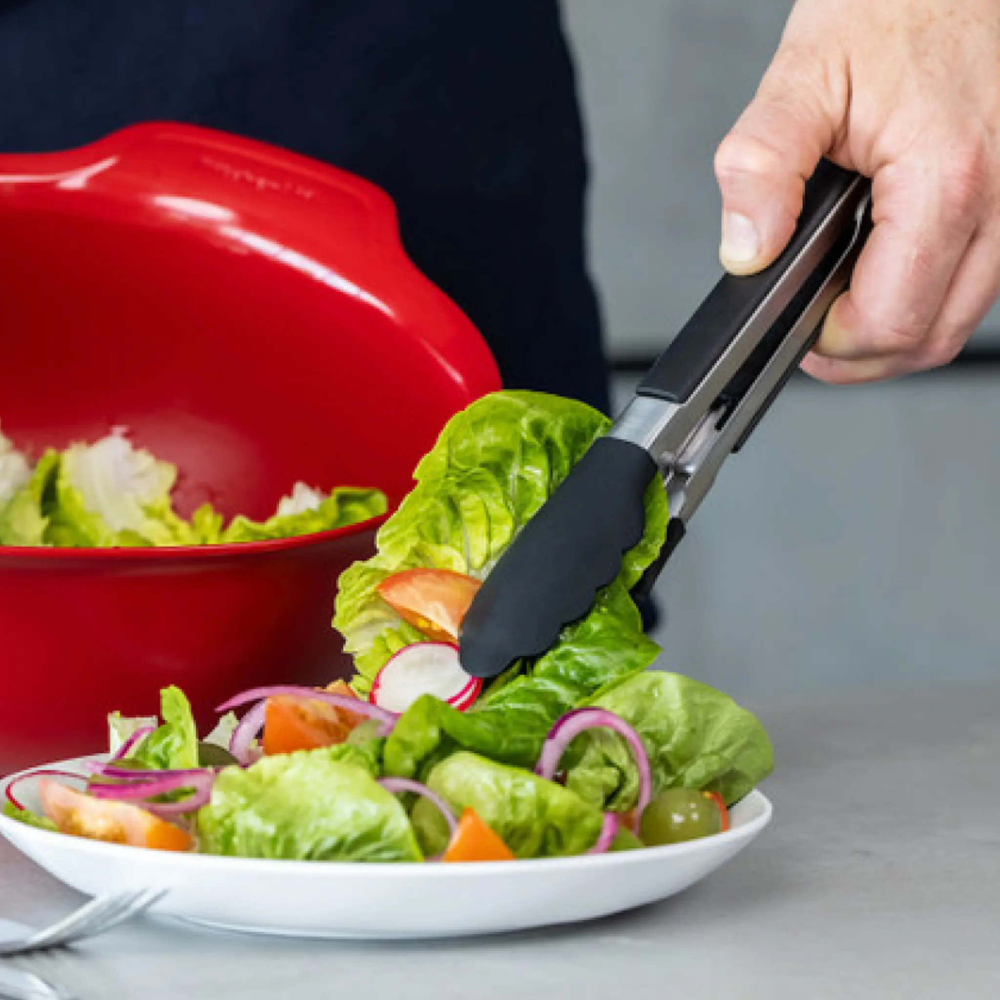 KitchenAid Core tang med silikonspiss 23 cm stål/svart hover