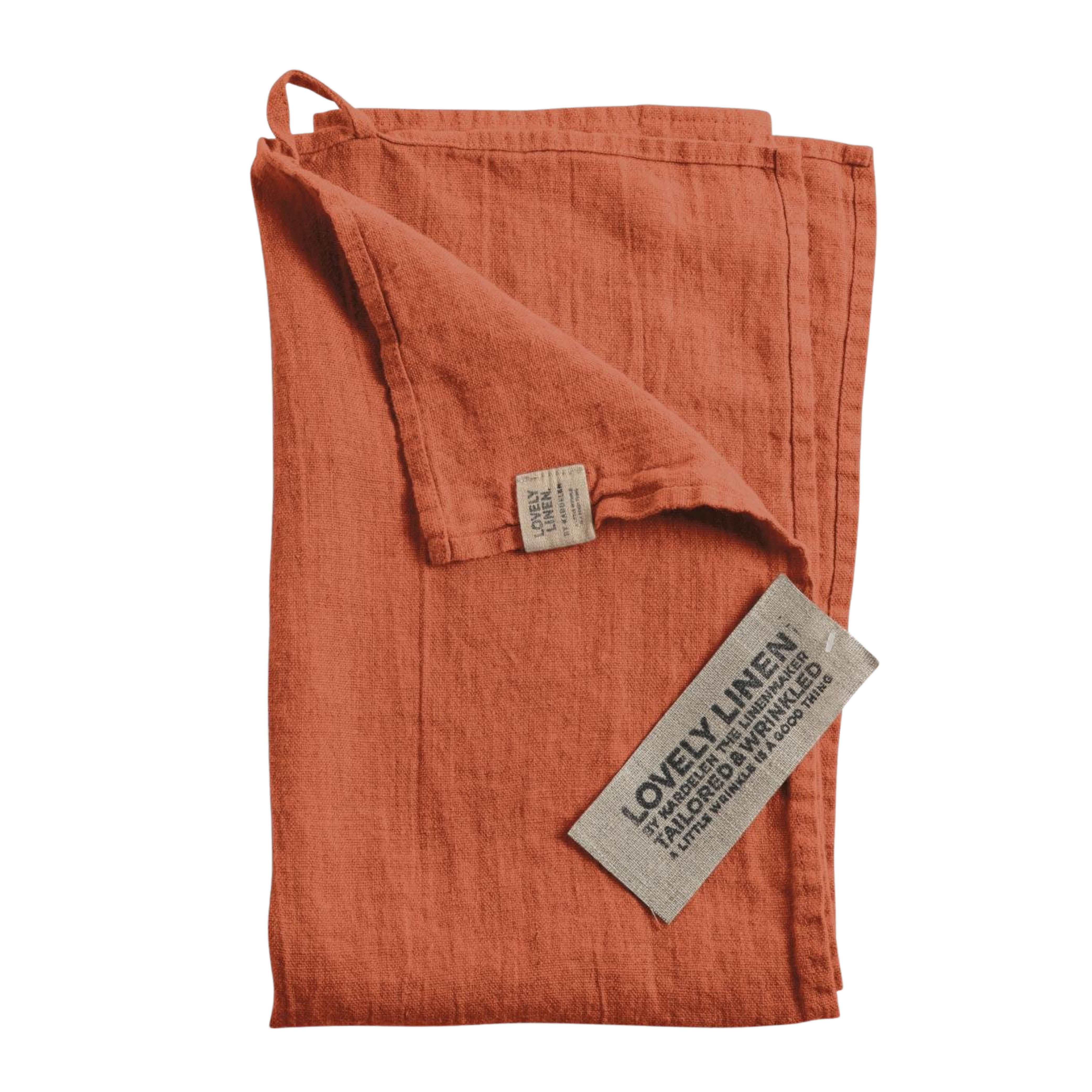 Lovely Linen Lovely kjøkkenhåndkle lin 45x70 cm Cayenne