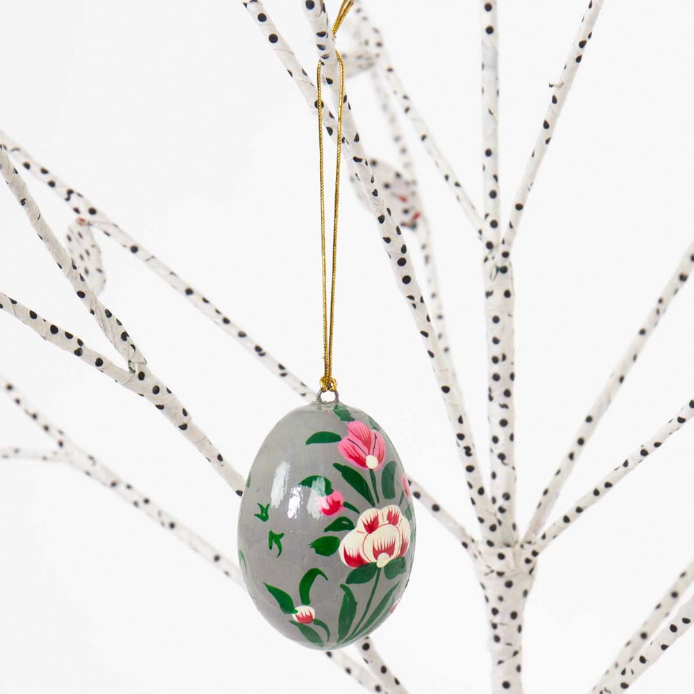 A World of Craft Påsk Papier Maché Påskägg Grå