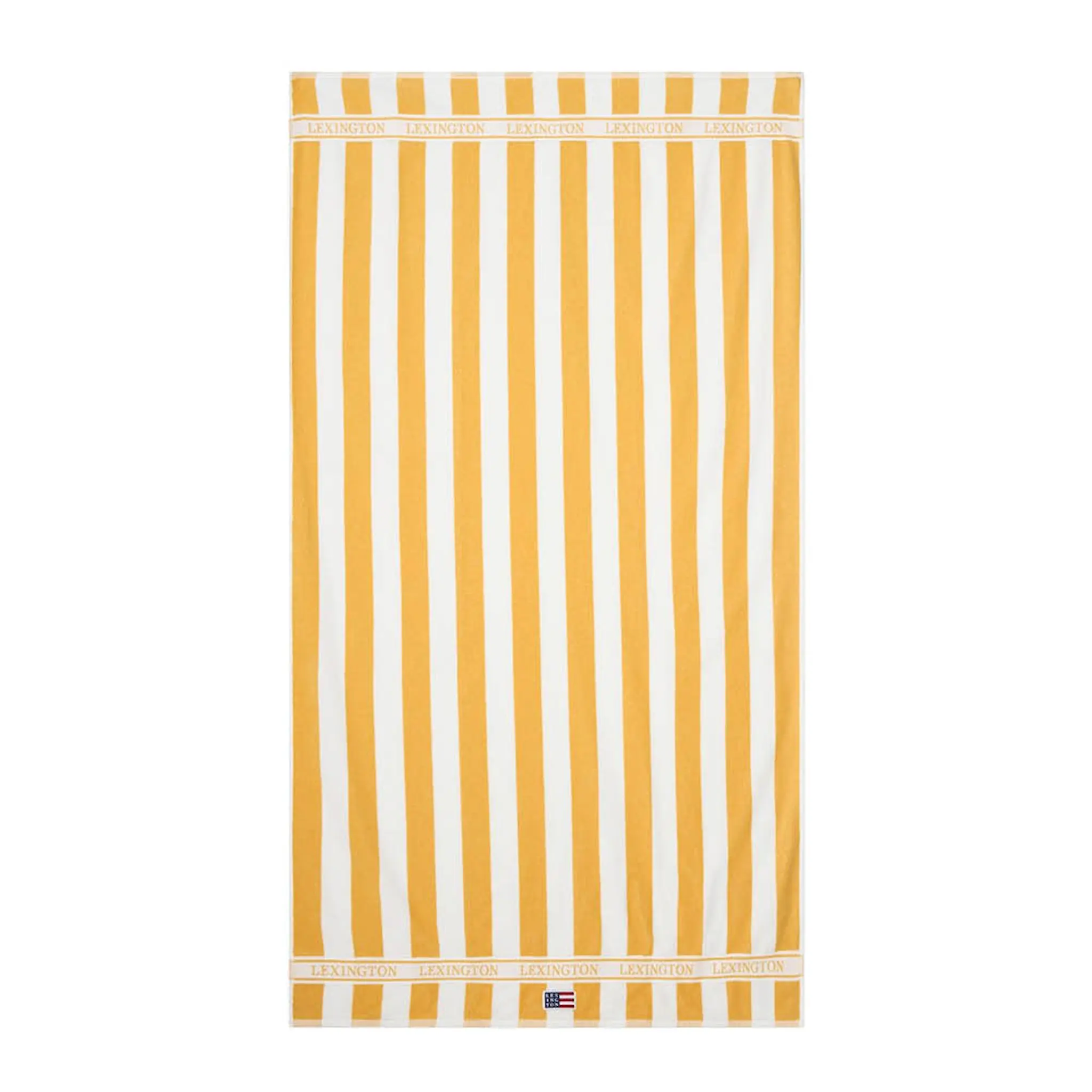 Lexington Strandhåndkle 180x100 cm frotté gul/hvit