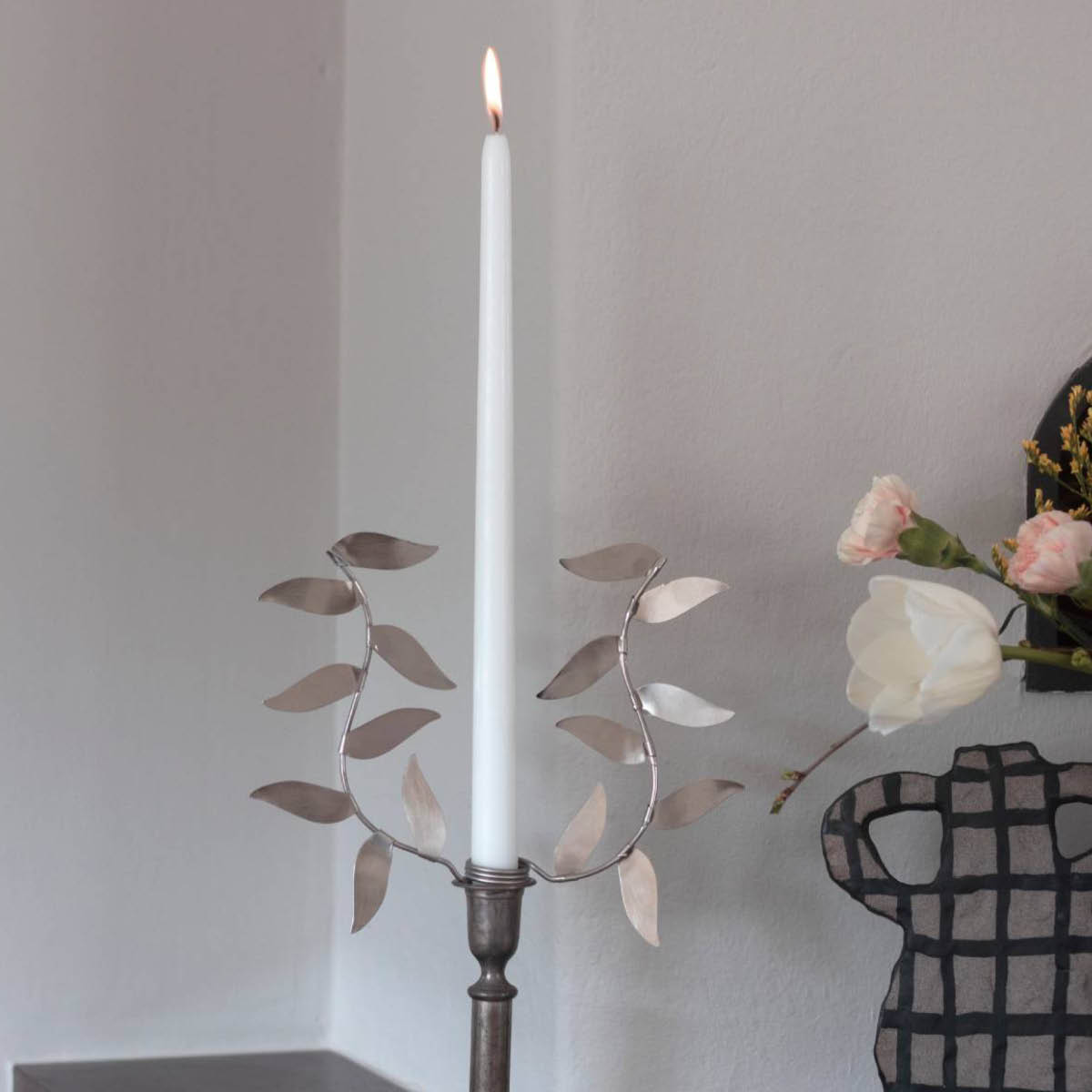 Liljeholmens Sofia långa antikljus 36 cm 4-pack vit