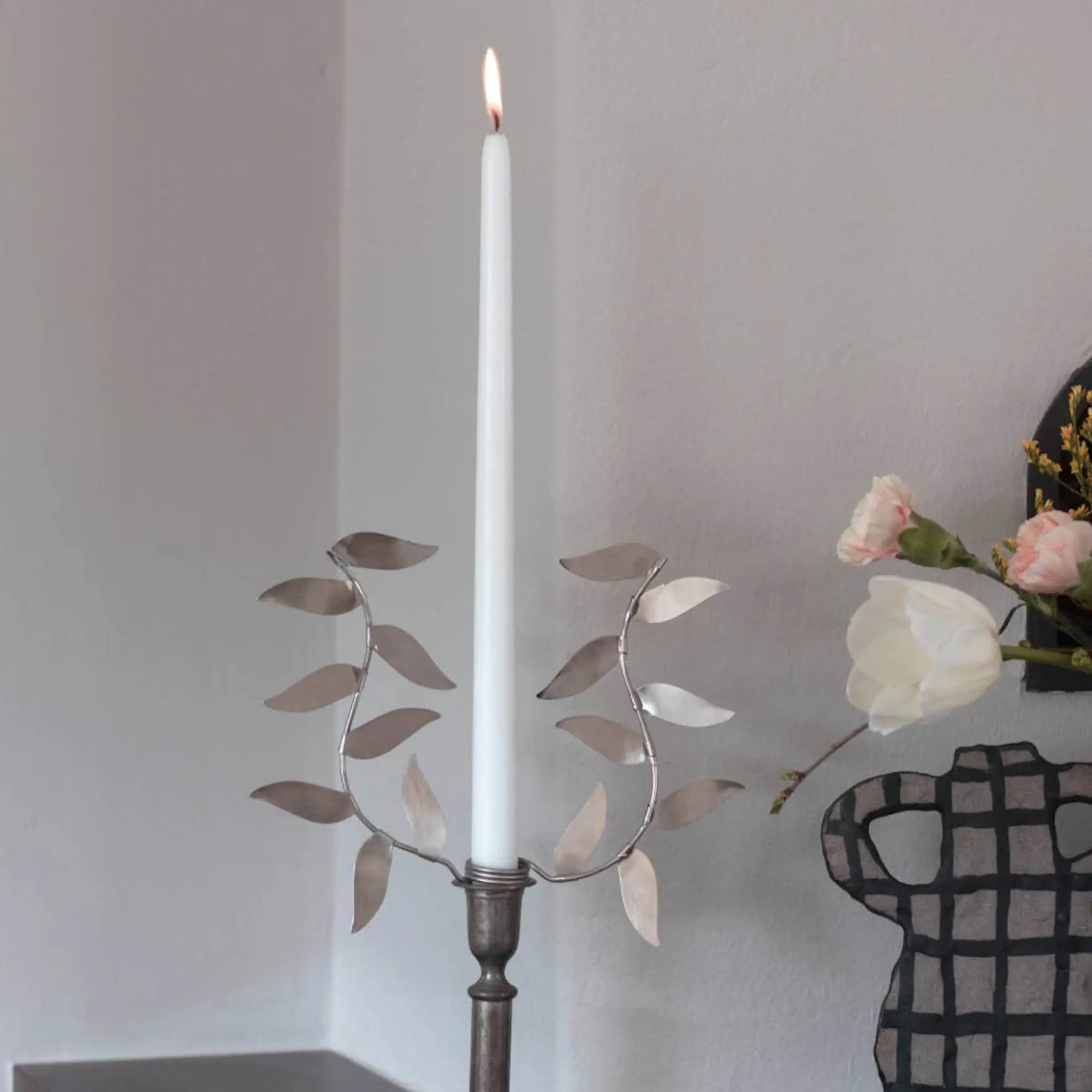 Liljeholmens Sofia långa antikljus 36 cm 4-pack vit