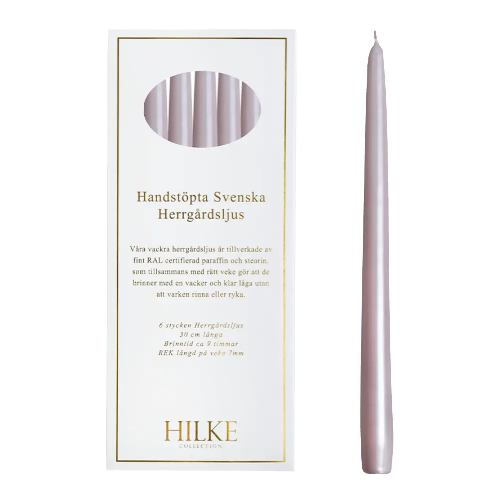 Hilke Kruunukynttilä 30 cm 6 kpl Helmi