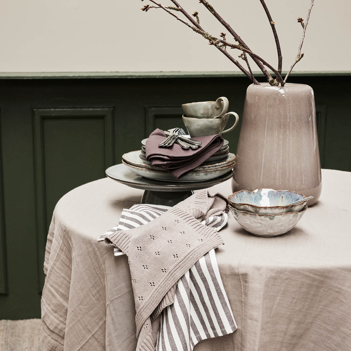 Lene Bjerre Milla tallrik 27x23 cm grön