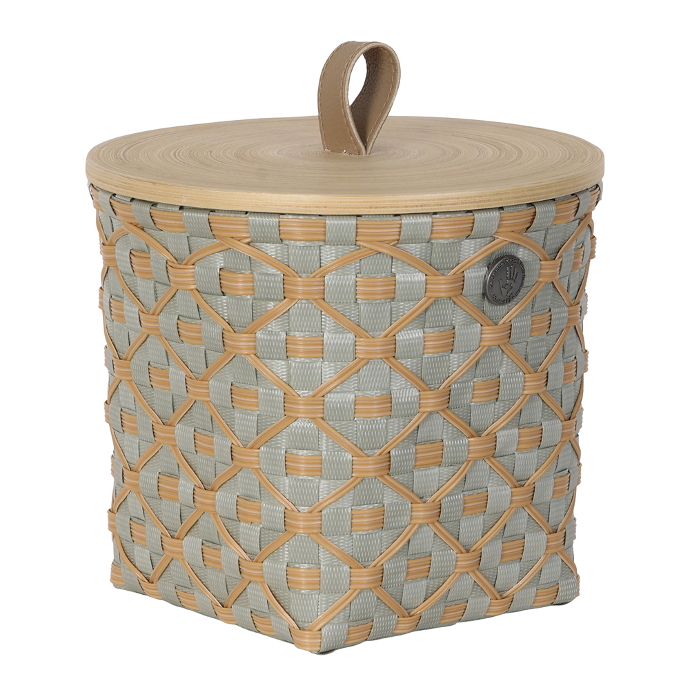 Handed By Ivy & Rose liten kurv m/lokk 20x19 cm matcha green