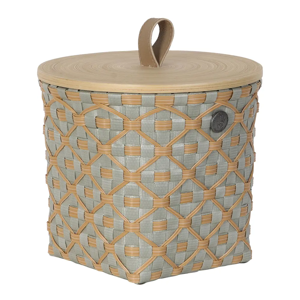 Ivy & Rose liten kurv m/lokk 20x19 cm matcha green