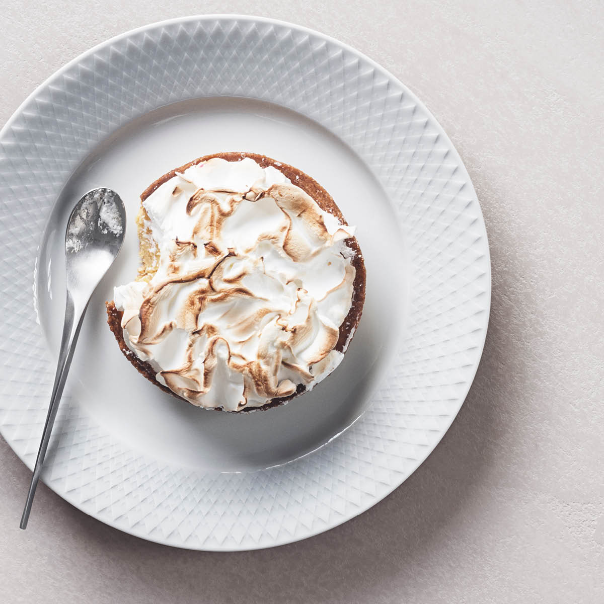 Lyngby Porcelæn Rhombe Tallrik 21 cm Vit