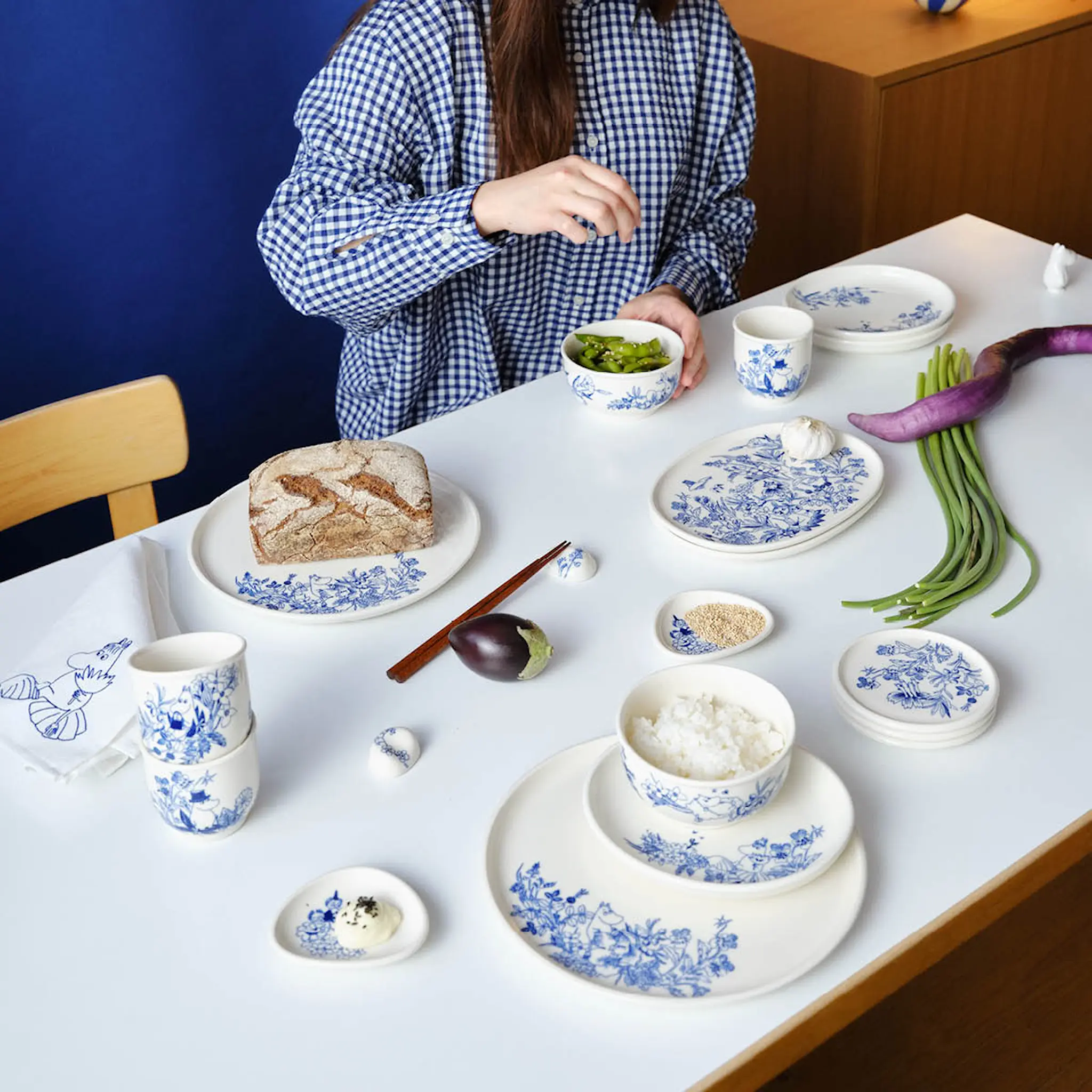 Moomin Arabia Muumi Haru Lautanen 12 cm Valkoinen/Sininen