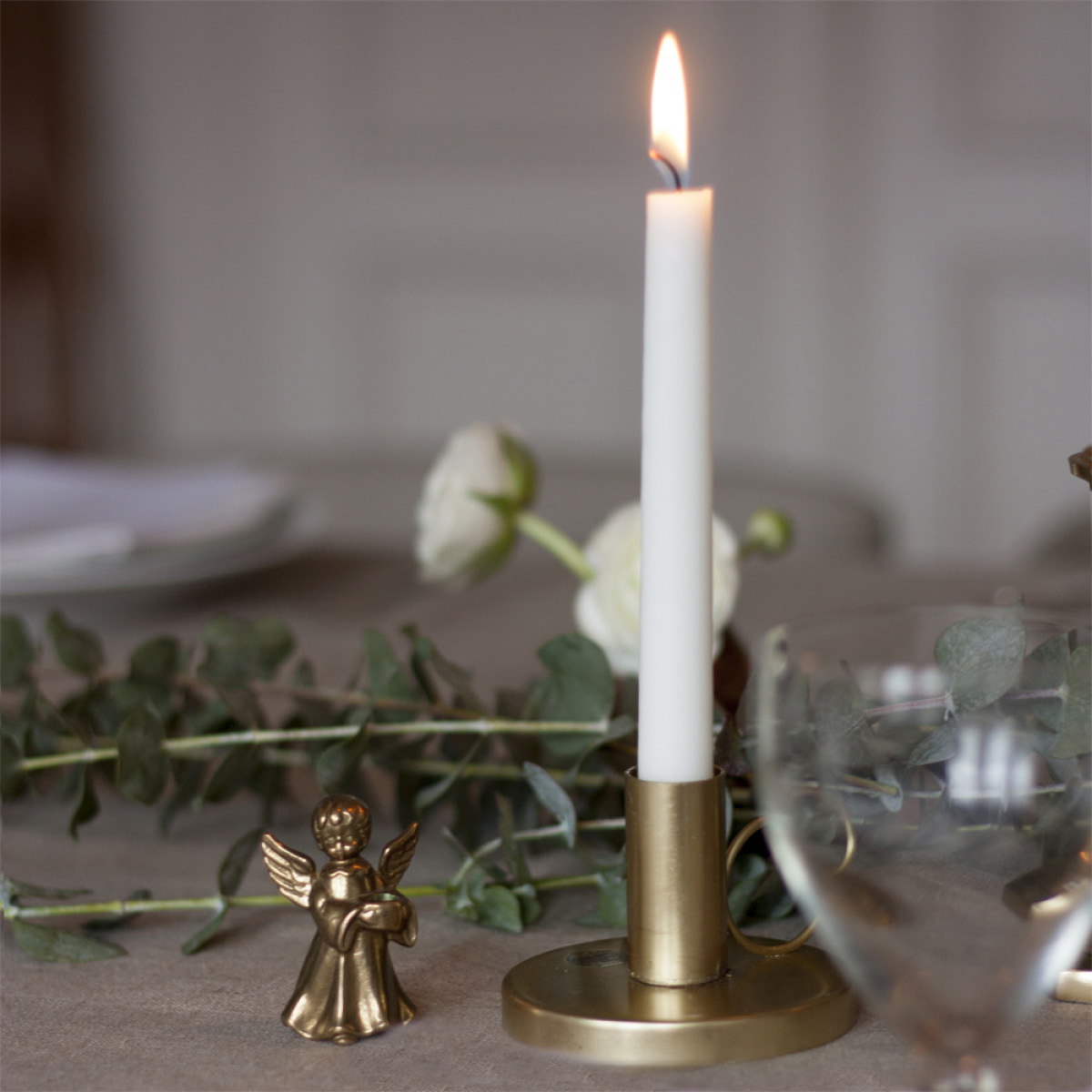 Liljeholmens Lampettlys 18,6 cm 4 stk hvit