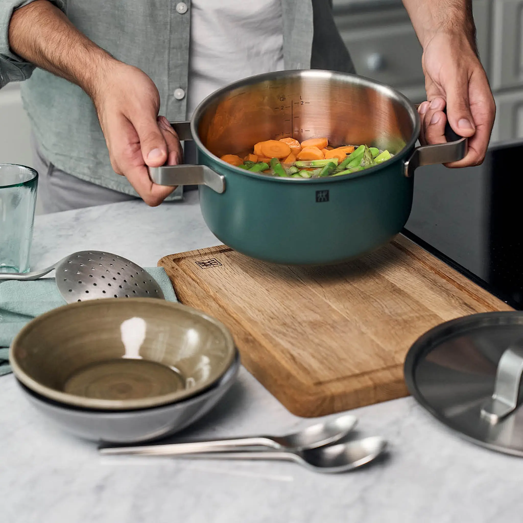 Zwilling Pure grytset 5 delar grön