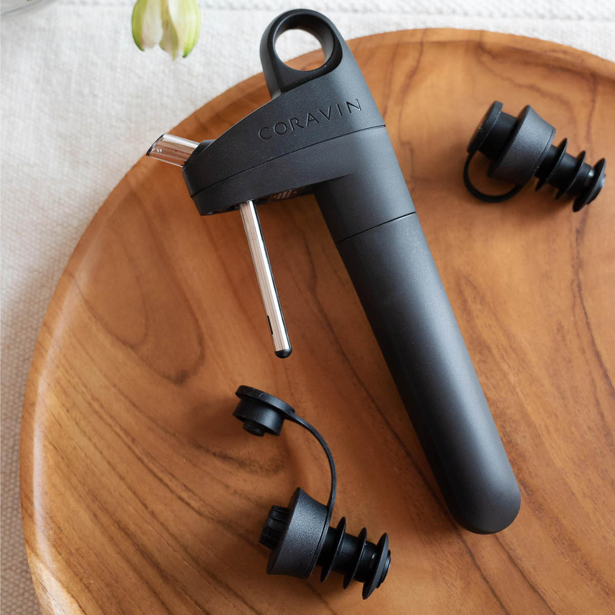 Coravin Pivot vinstopper 6 stk svart