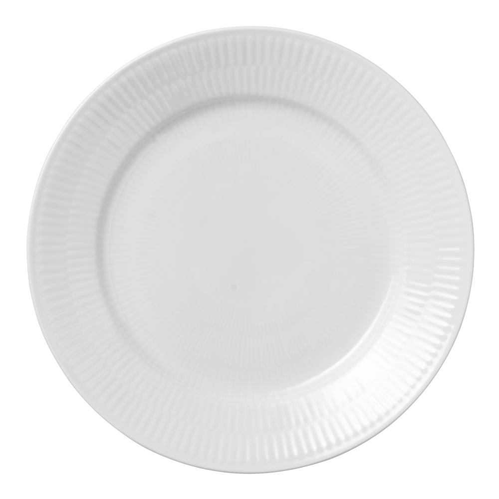 Royal Copenhagen White Fluted Tallrik flat 22 cm