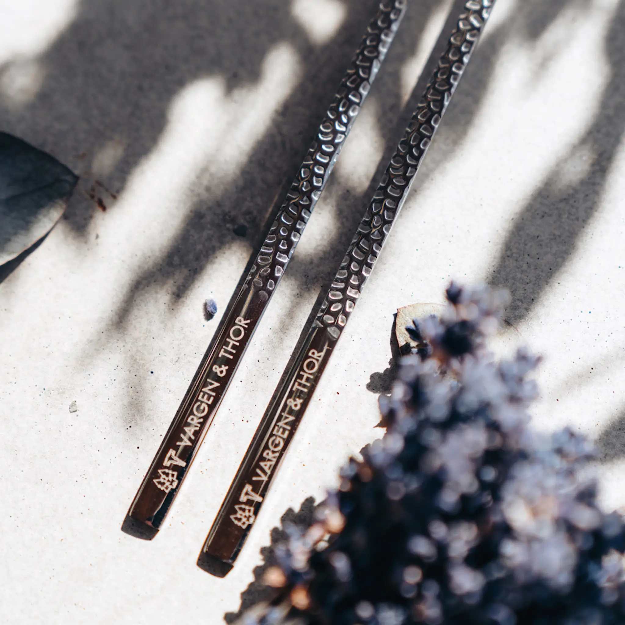 Vargen & Thor Kito Syömäpuikot 4 kpl Hopea