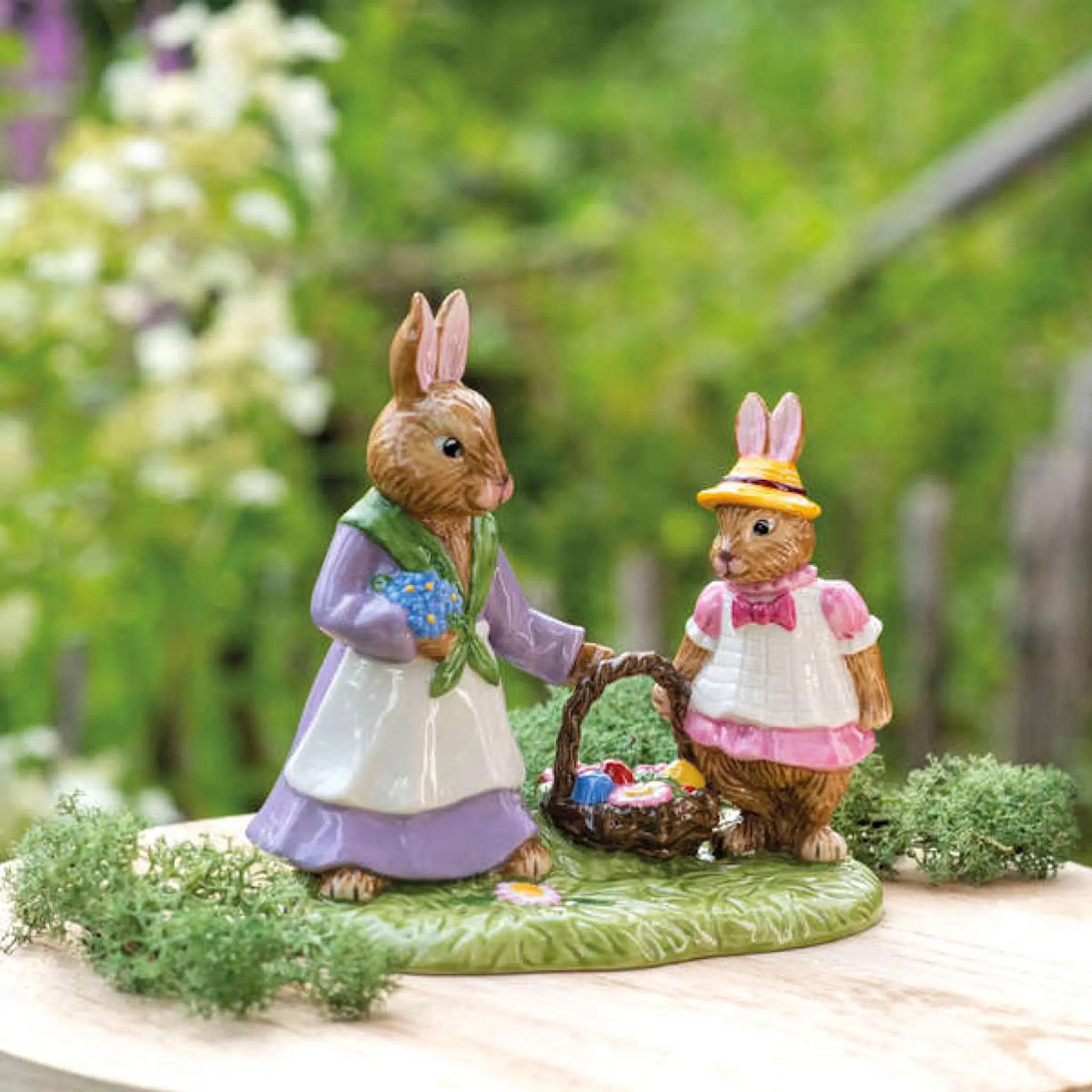 Villeroy & Boch Bunny Tales Flower Meadow figur 12,9x8,5 cm vit