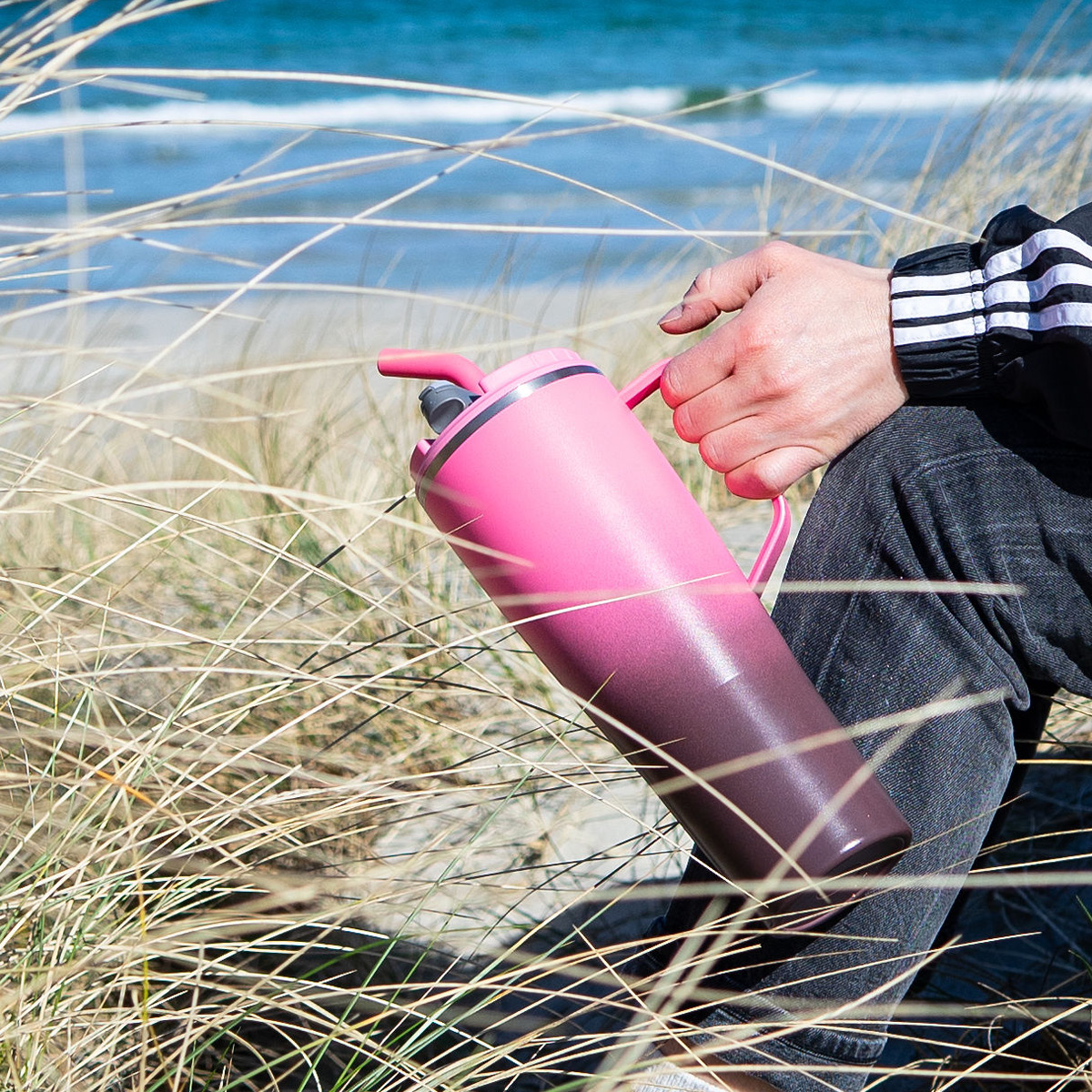 Modern House Fusion termomugg 1,2 L rosa/lila