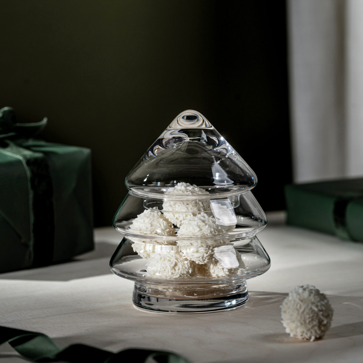 Muurla Glasskrukke 12 cm gran