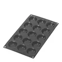Silikonform tartalett 15 hål svart