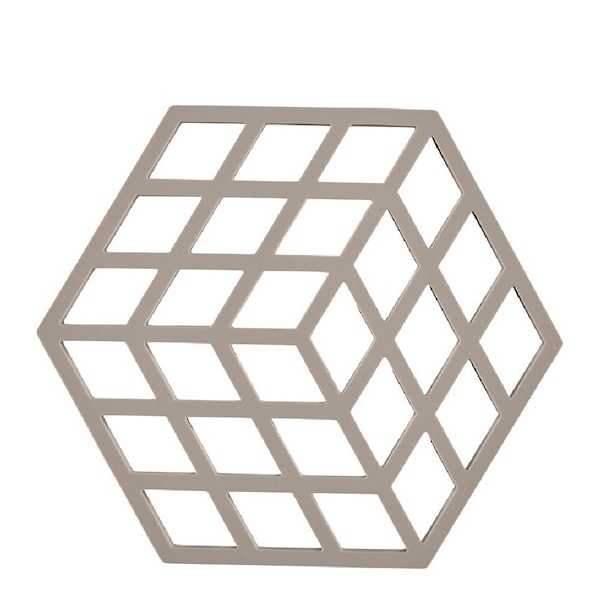 Cube grytunderlägg 16x14 cm taupe