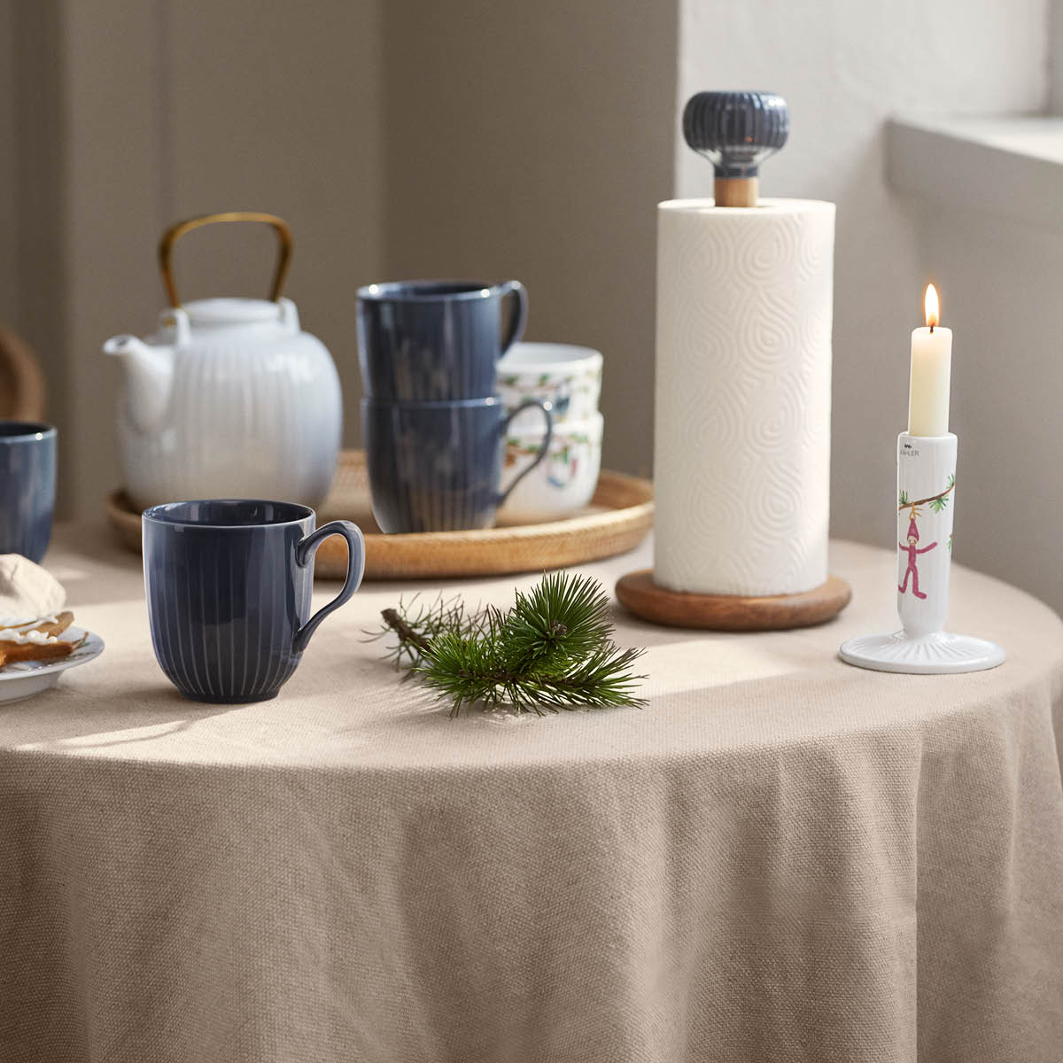 Kähler Hammershøi kjøkkenrullholder antrasitt