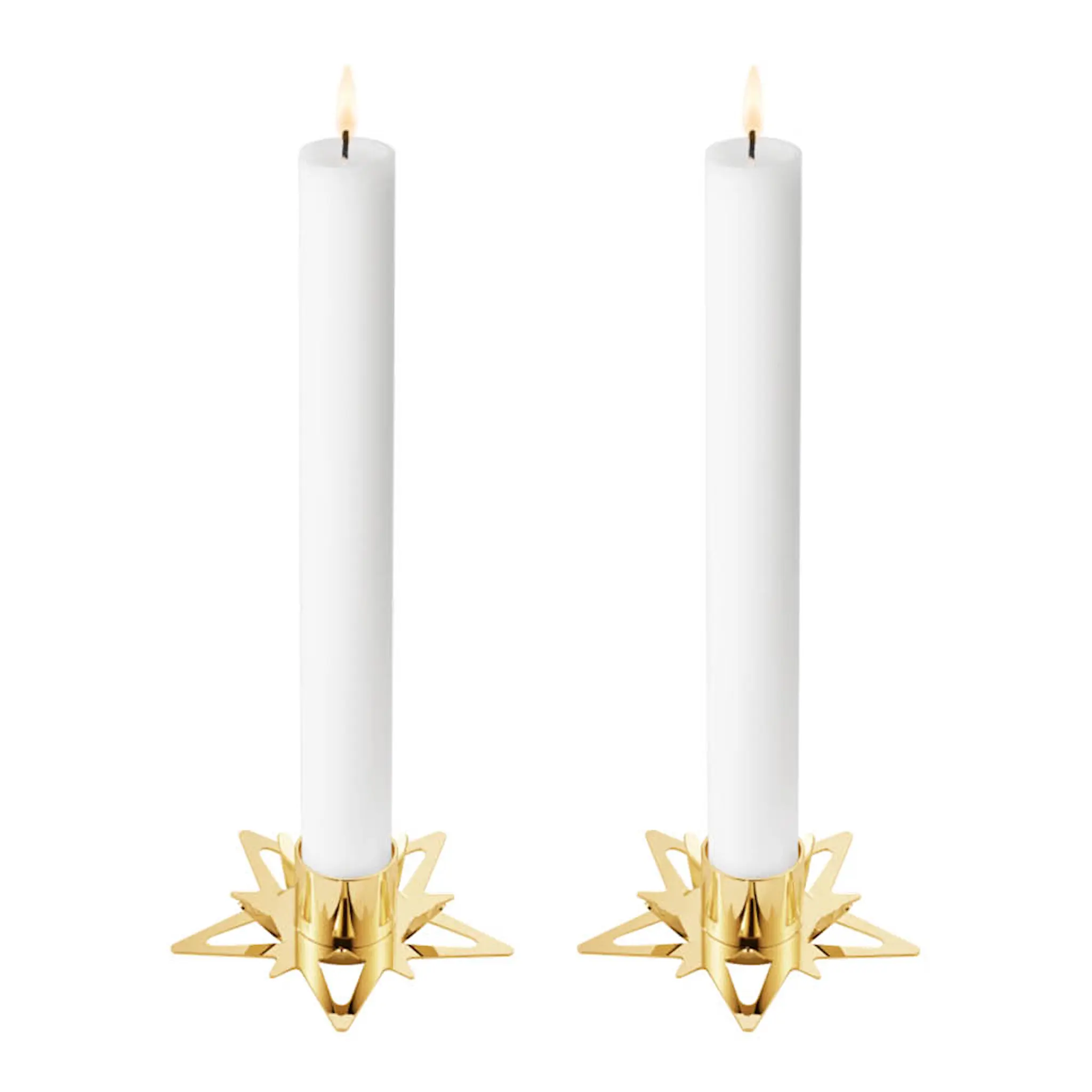 Georg Jensen Classic Christmas ljusstake stjärna 2-pack guld