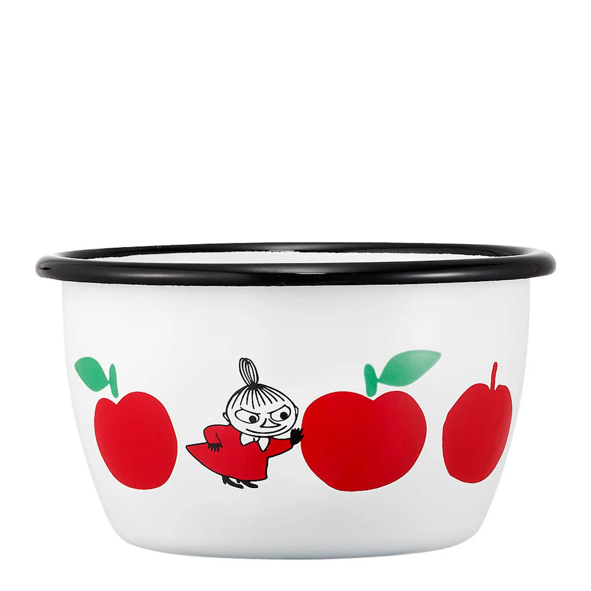 Muurla Mumin emaljskål 30 cl Lilla My Glada Äpplen röd