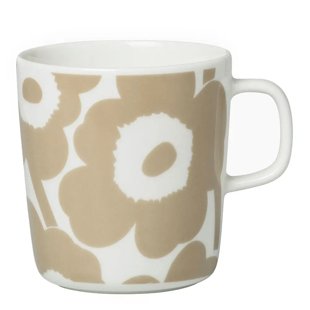 Oiva / Unikko Muki 40 cl Beige/Valkoinen