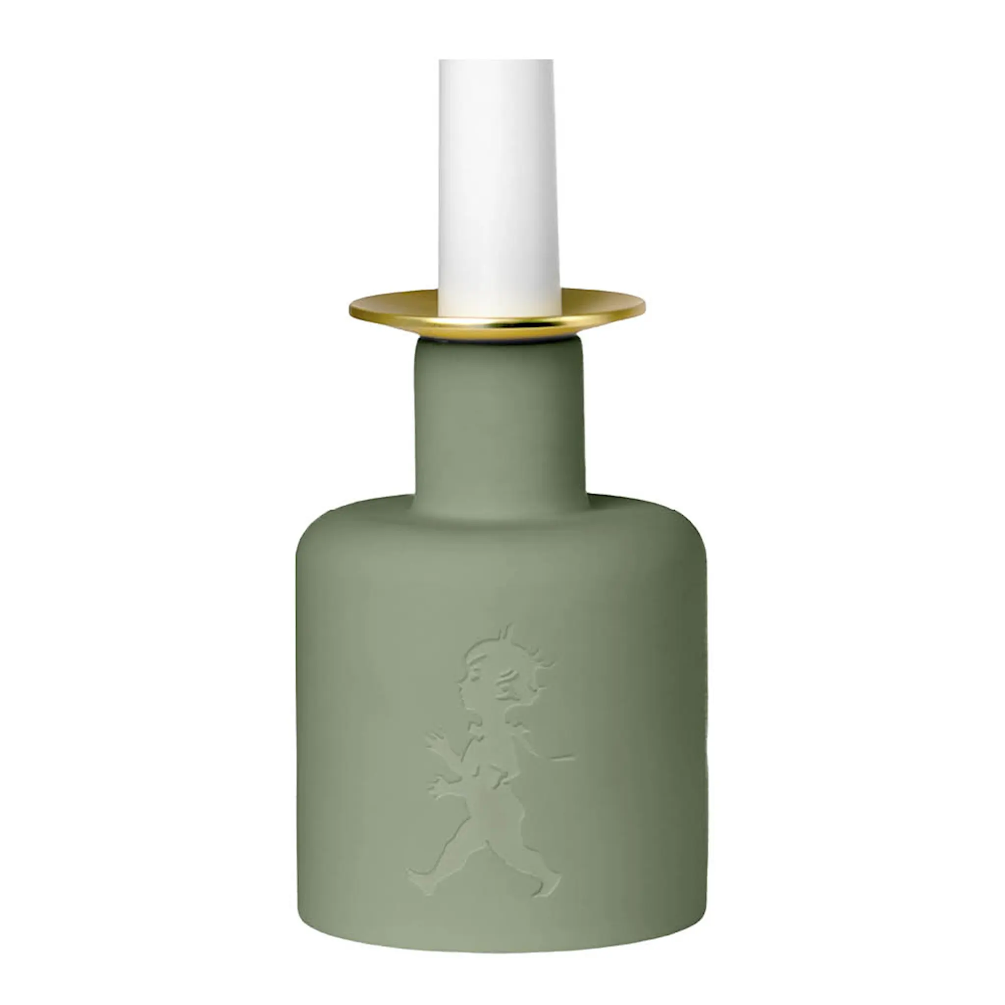 SOLSTICKAN Keramikljusstake 10×7 cm grön