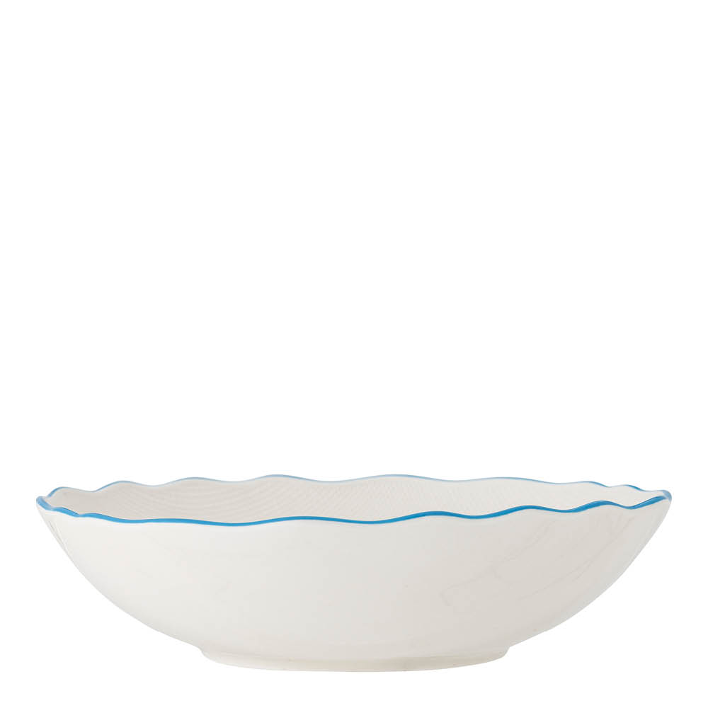 Bloomingville Dorothy serveringsskål 28x6,5 cm broderi blå