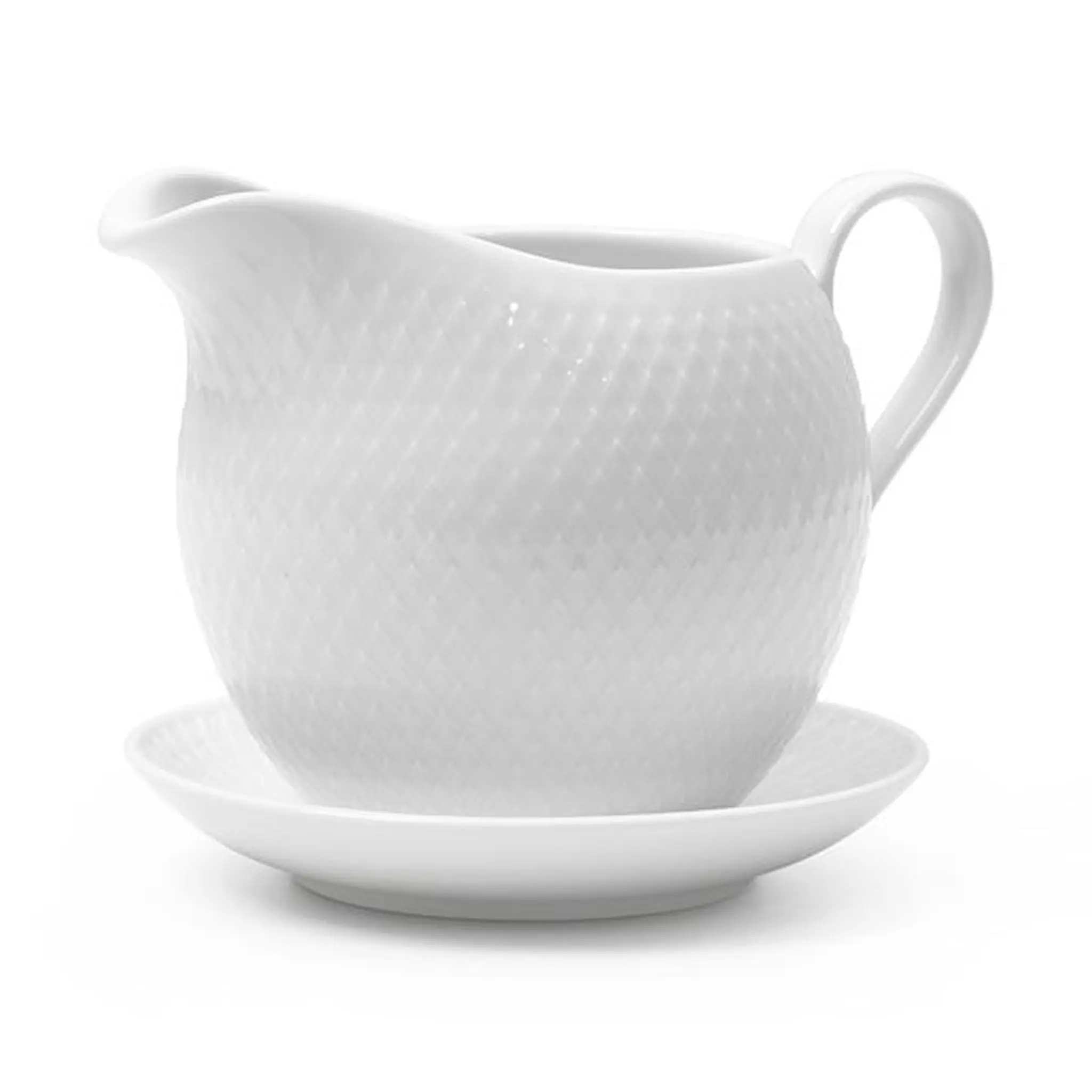 Lyngby Porcelæn Rhombe Såskanna 67 cl Vit