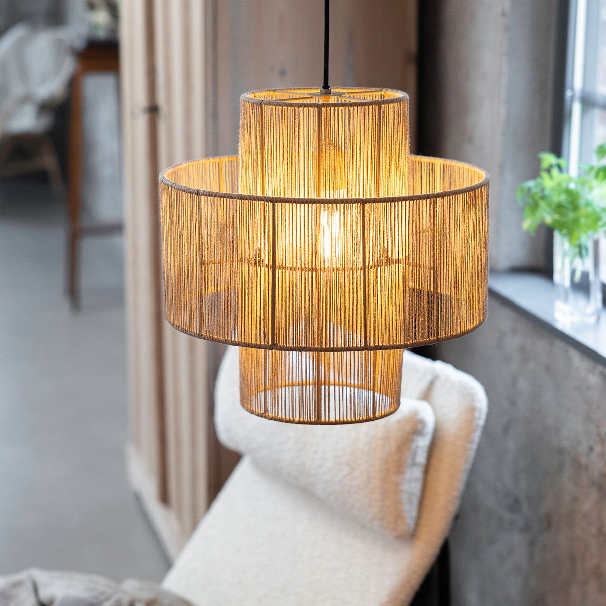 Markslöjd Soga taklampa 40 cm natur