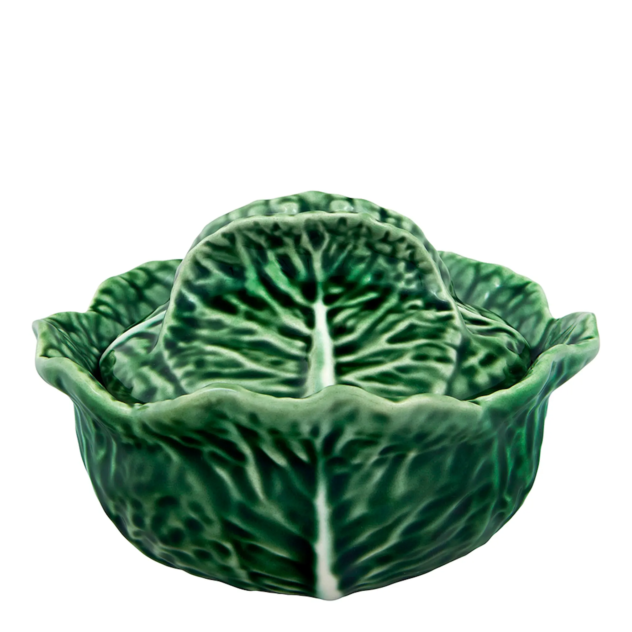 Bordallo Pinheiro Cabbage skål med lock 15,3 cm 40 cl kålgrön