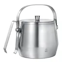 Ishink med lock och tång rostfritt stål 1 L 15x18 cm