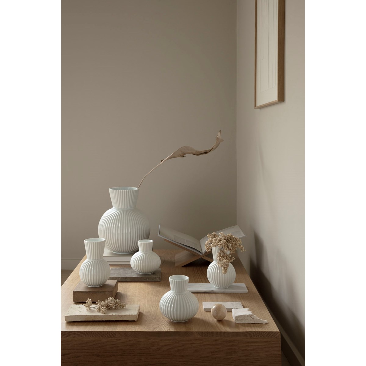 Lyngby Porcelæn Tura vase 14,5 cm porselen hvit