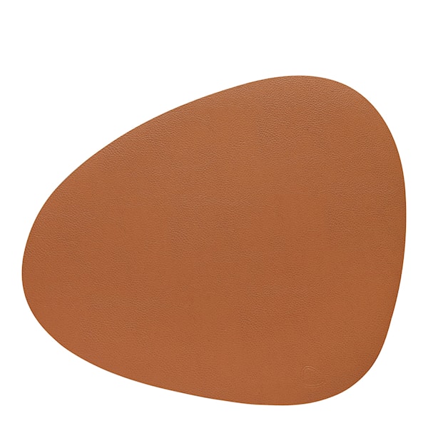 Leather Serene Curve Bordstablett L 37x44 cm Nature