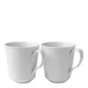 White Fluted Mugg 38 cl 2-pack