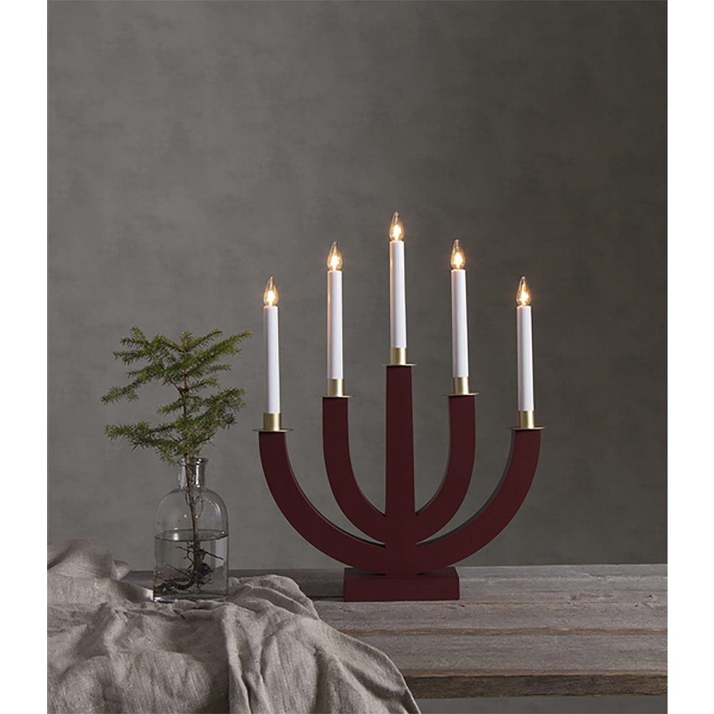 Star Trading Eli adventslysestake 47 cm rød
