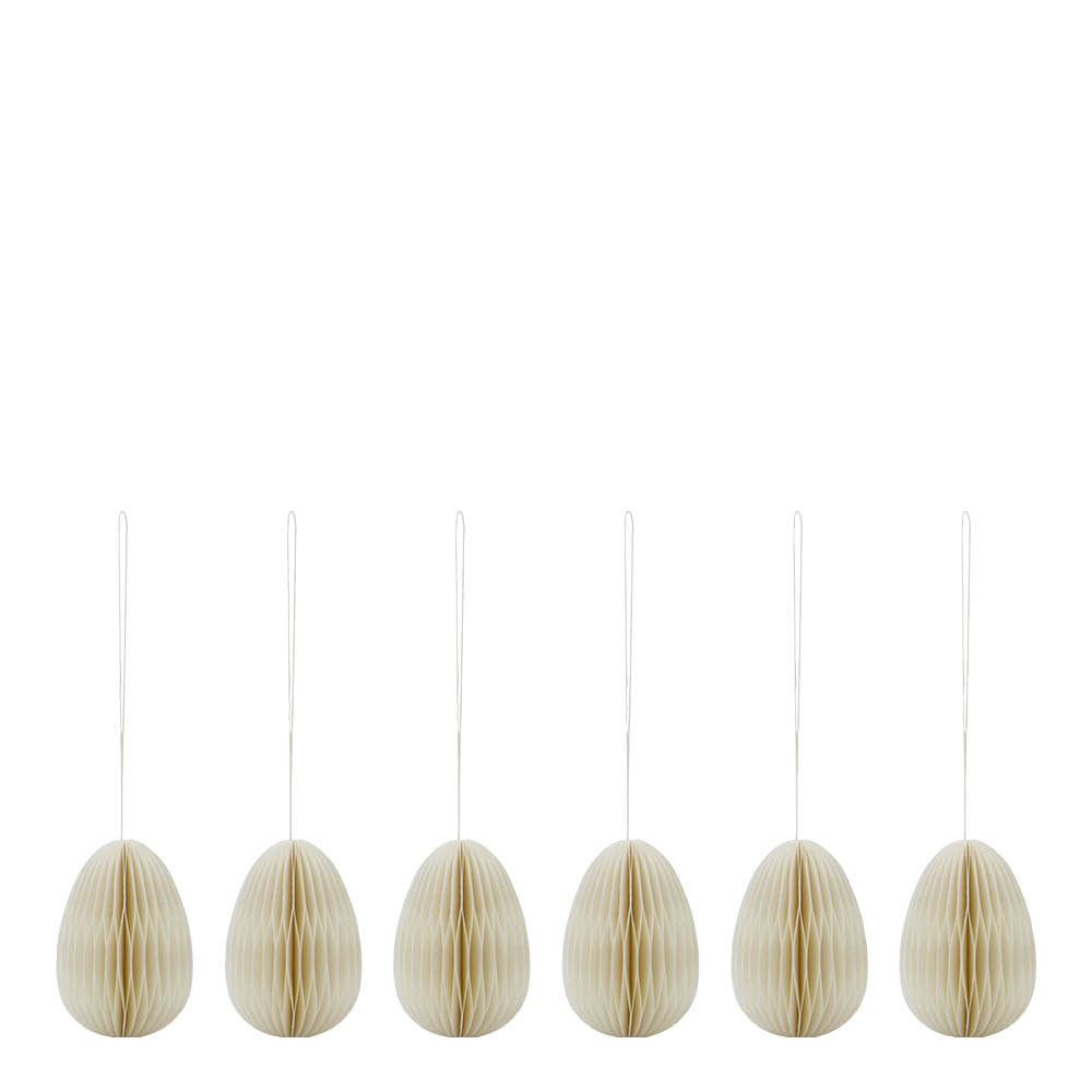 House Doctor - Honeycomb Pääsiäiskoriste 6 kpl Offwhite