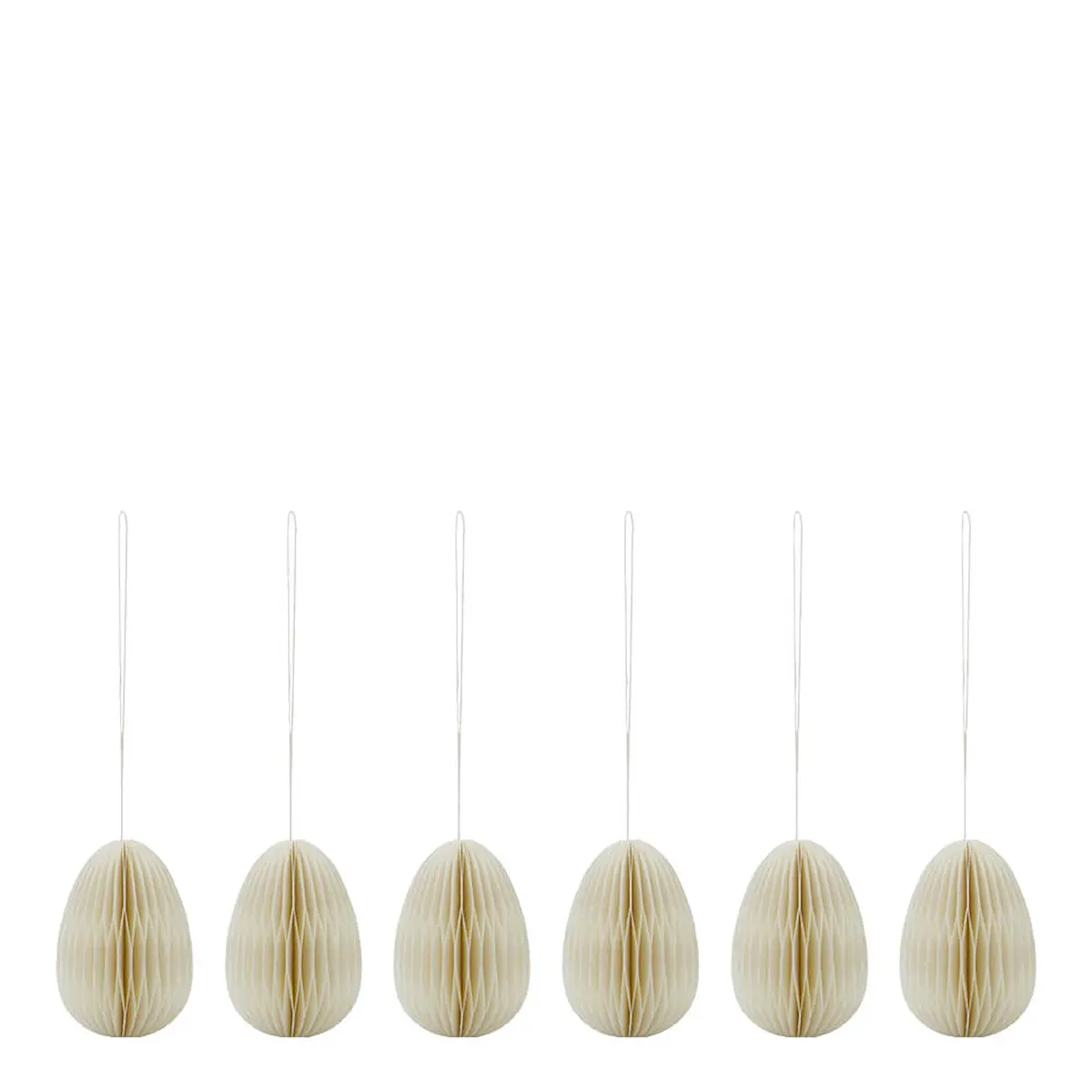 House Doctor Honeycomb påskägg hänge 6-pack offwhite
