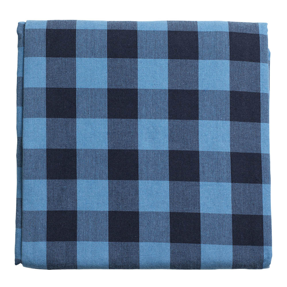 Midnatt Gingham överkast 260x260 cm blå