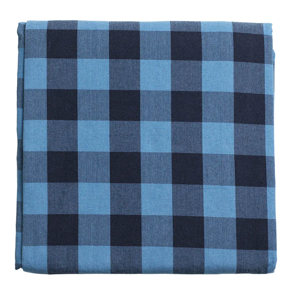 Gingham sengeteppe 260x260 cm blå