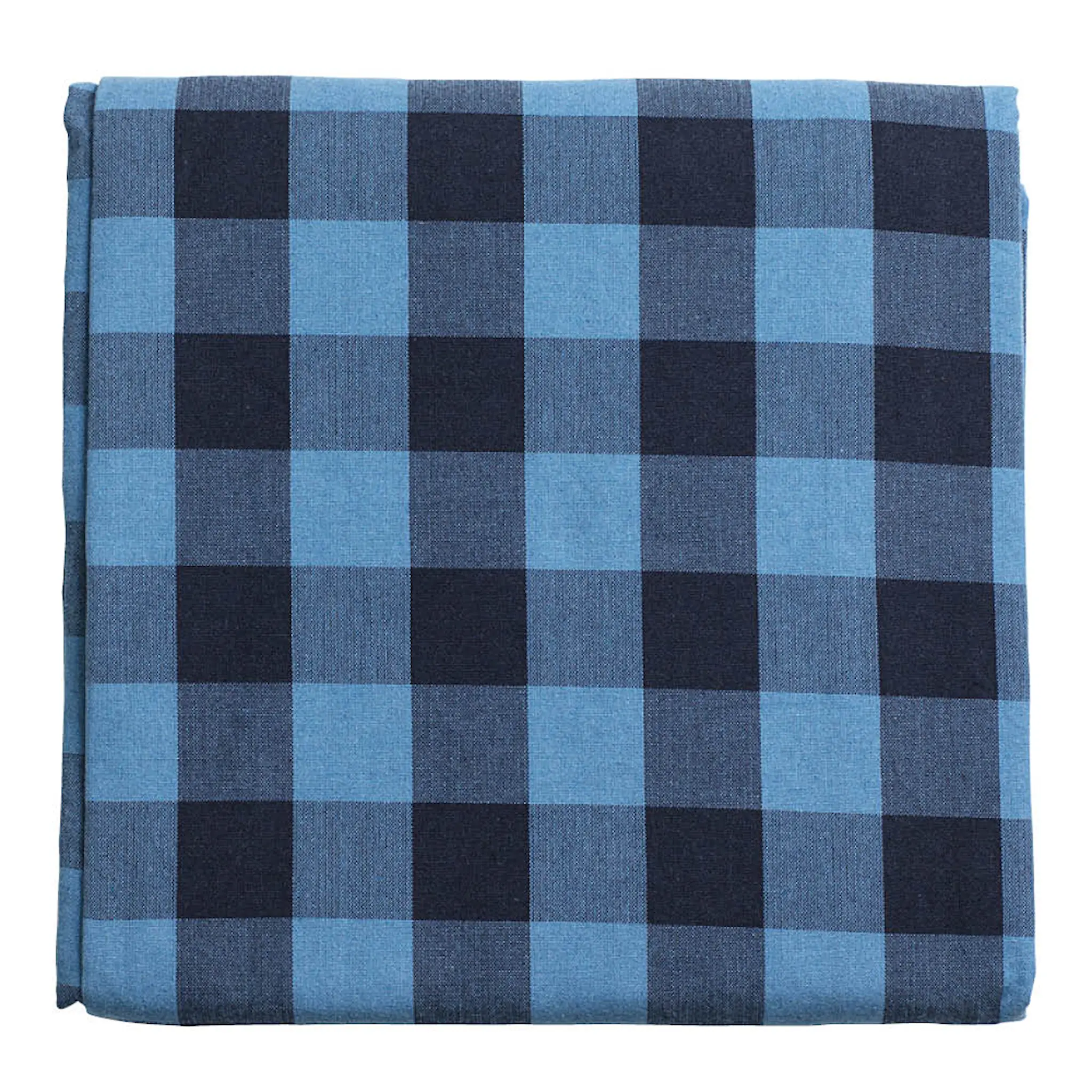 Midnatt Gingham överkast 260x260 cm blå