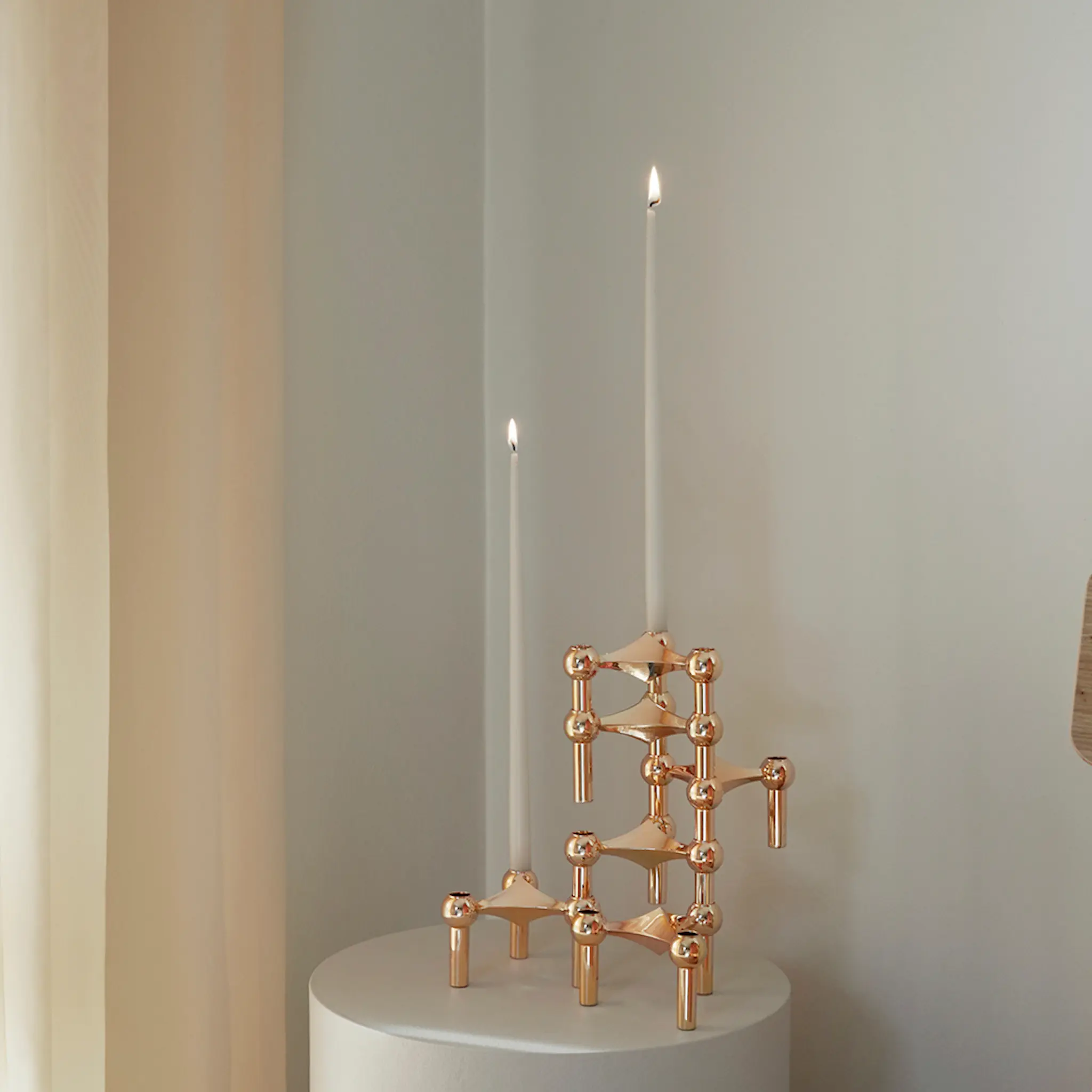 Stoff Nagel Stoff Nagel Kynttilänjalka 3 kpl Ruusukulta